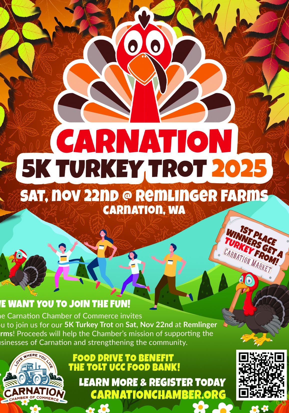 Carnation Turkey Trot 2025 Poster 8x11 (1)
